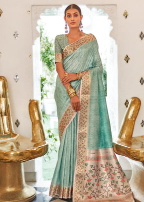 Multicolor Cotton Saree With Blouse Piece - Indian Silk House Agencies