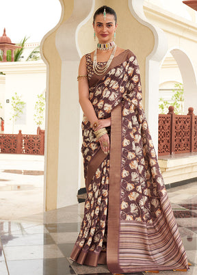 Multicolor Cotton Saree With Blouse Piece - Indian Silk House Agencies