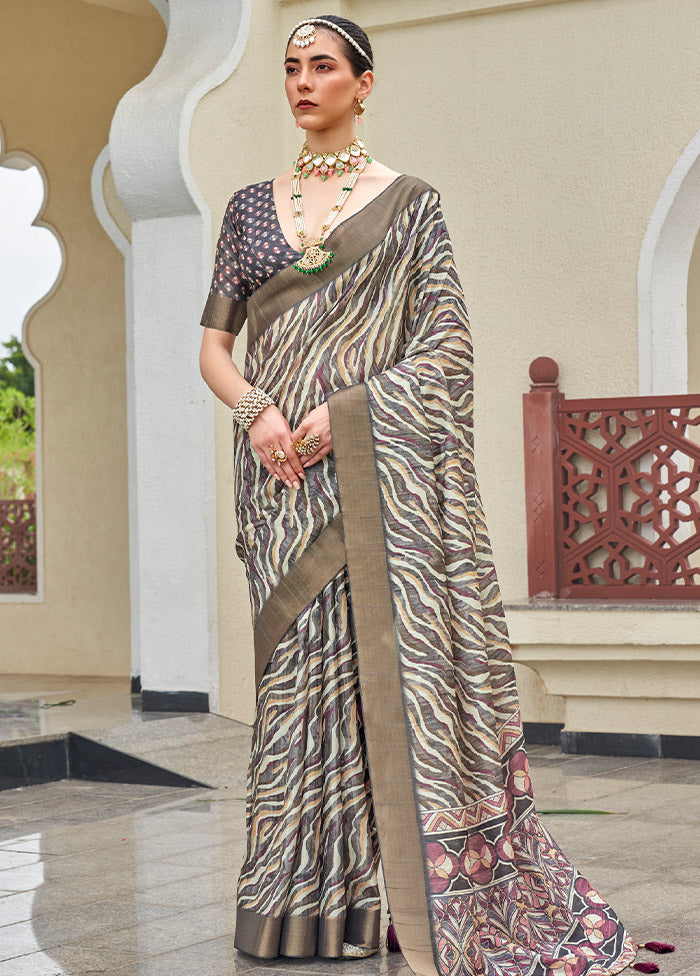 Multicolor Cotton Saree With Blouse Piece - Indian Silk House Agencies