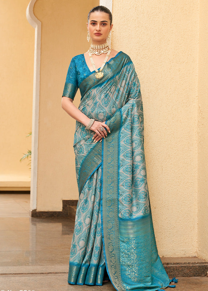 Multicolor Dupion Silk Saree With Blouse Piece - Indian Silk House Agencies