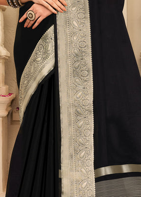 Black Organza Saree With Blouse Piece - Indian Silk House Agencies