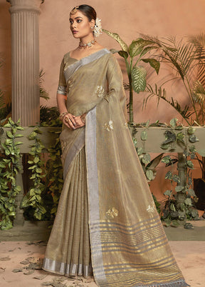 Teal Silk Saree With Blouse Piece - Indian Silk House Agencies