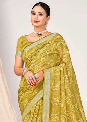 Gold Cotton Saree With Blouse Piece - Indian Silk House Agencies