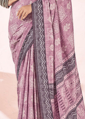 Pink Dupion Silk Saree With Blouse Piece - Indian Silk House Agencies