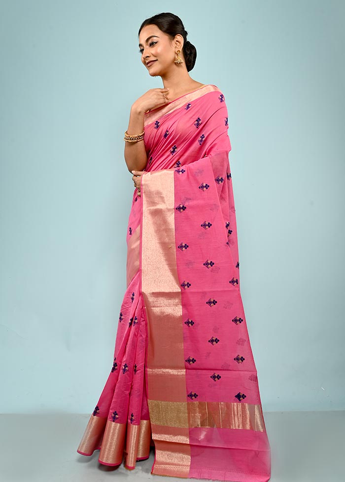 Grey Cotton Saree With Blouse Piece - Indian Silk House Agencies