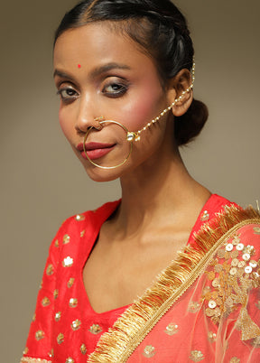 Kundan Nose Ring - Indian Silk House Agencies