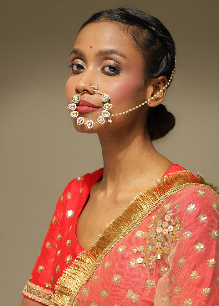Kundan Nose Ring - Indian Silk House Agencies