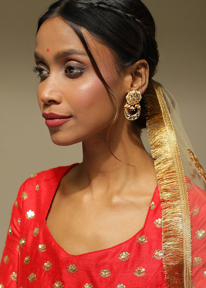Kundan Earrings - Indian Silk House Agencies