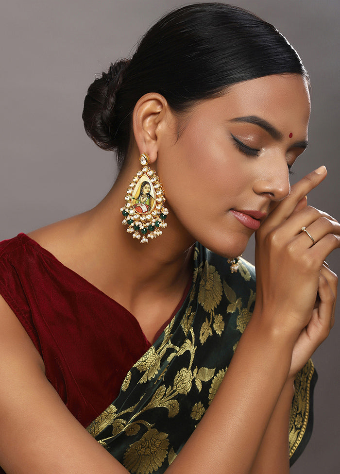 Maharani Kundan Earrings - Indian Silk House Agencies