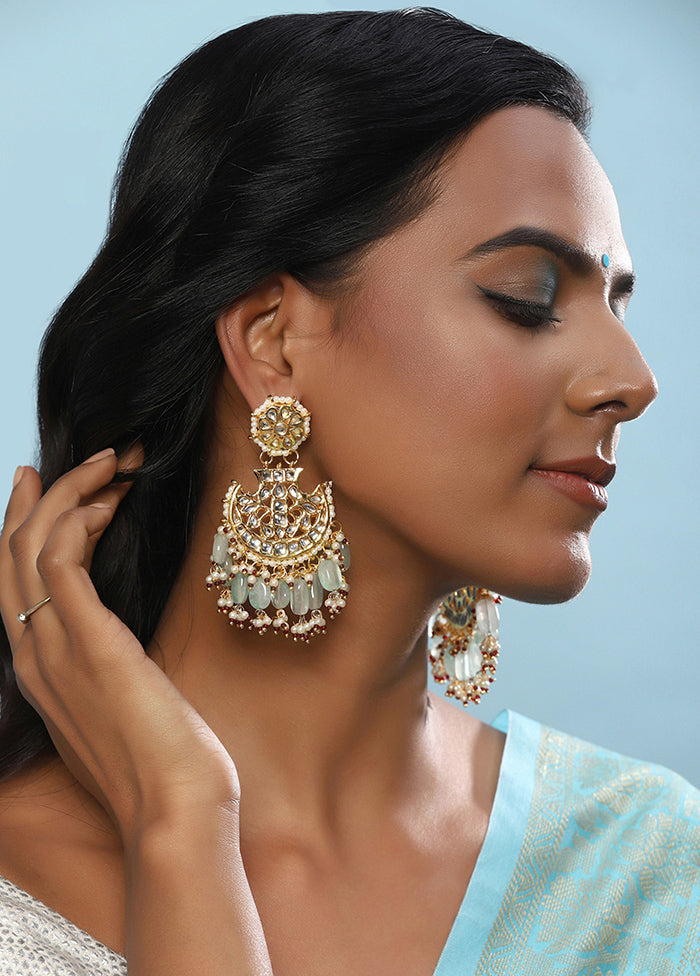 Beaded Kundan Earrings - Indian Silk House Agencies