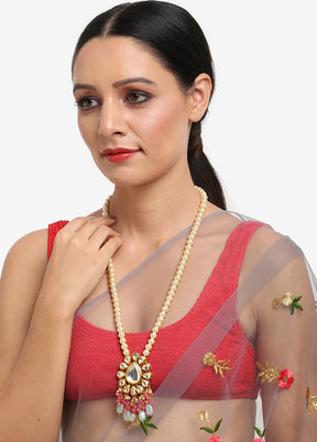 Gold Plated Kundan Necklace - Indian Silk House Agencies