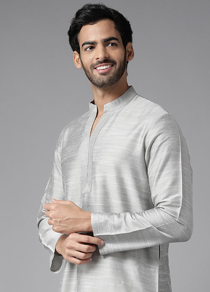 Grey Woven Design Cotton Kurta VDVSD1912262 - Indian Silk House Agencies