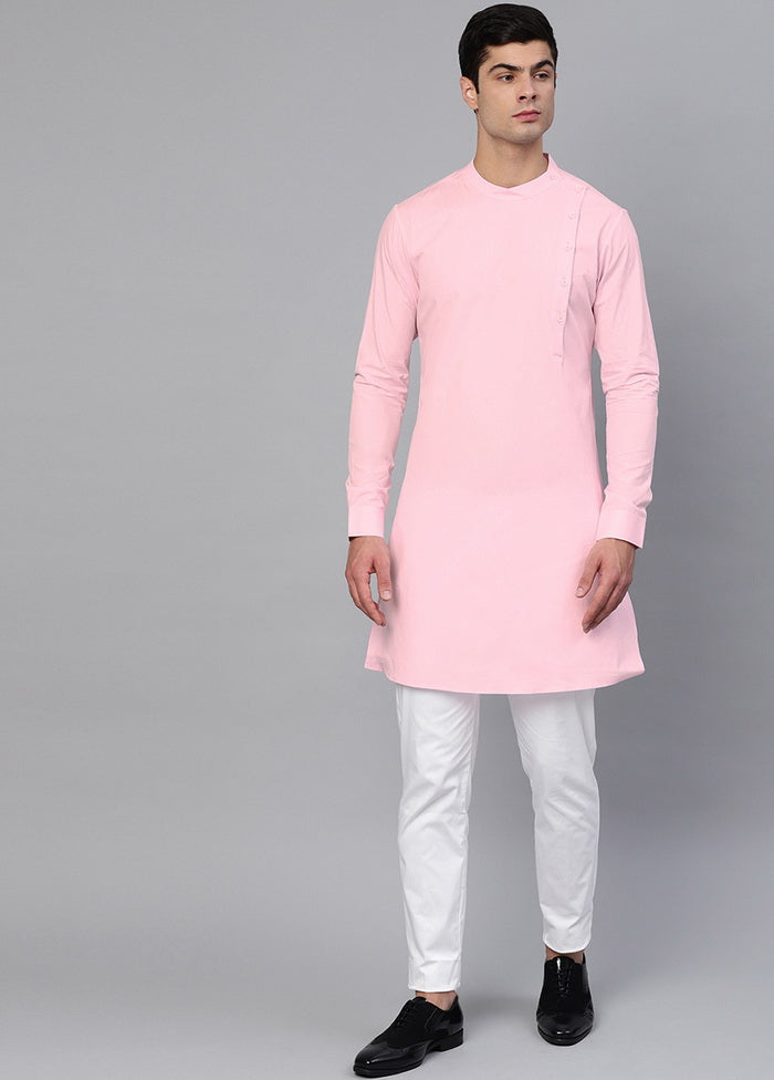 Cotton Full Sleeve Solid Pink Kurta VDVSD0447