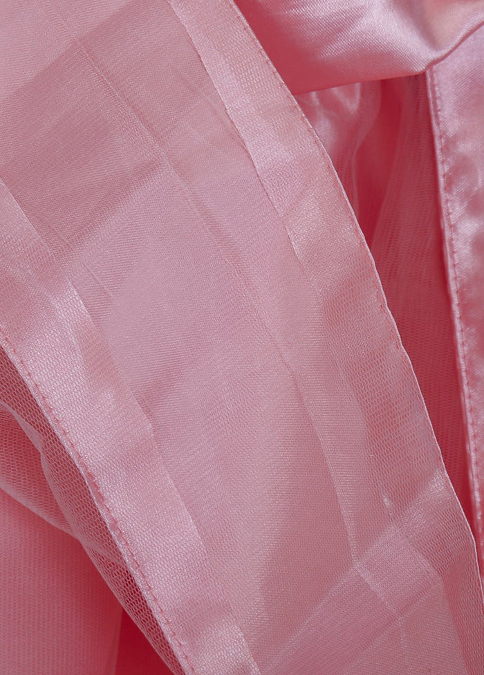 Peach Cotton Printed Dress - Indian Silk House Agencies
