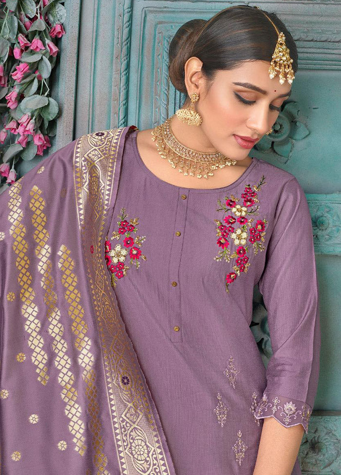 3 Pc Multicolor Readymade Viscose Suit Set - Indian Silk House Agencies