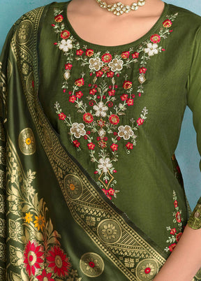 3 Pc Multicolor Readymade Viscose Suit Set - Indian Silk House Agencies