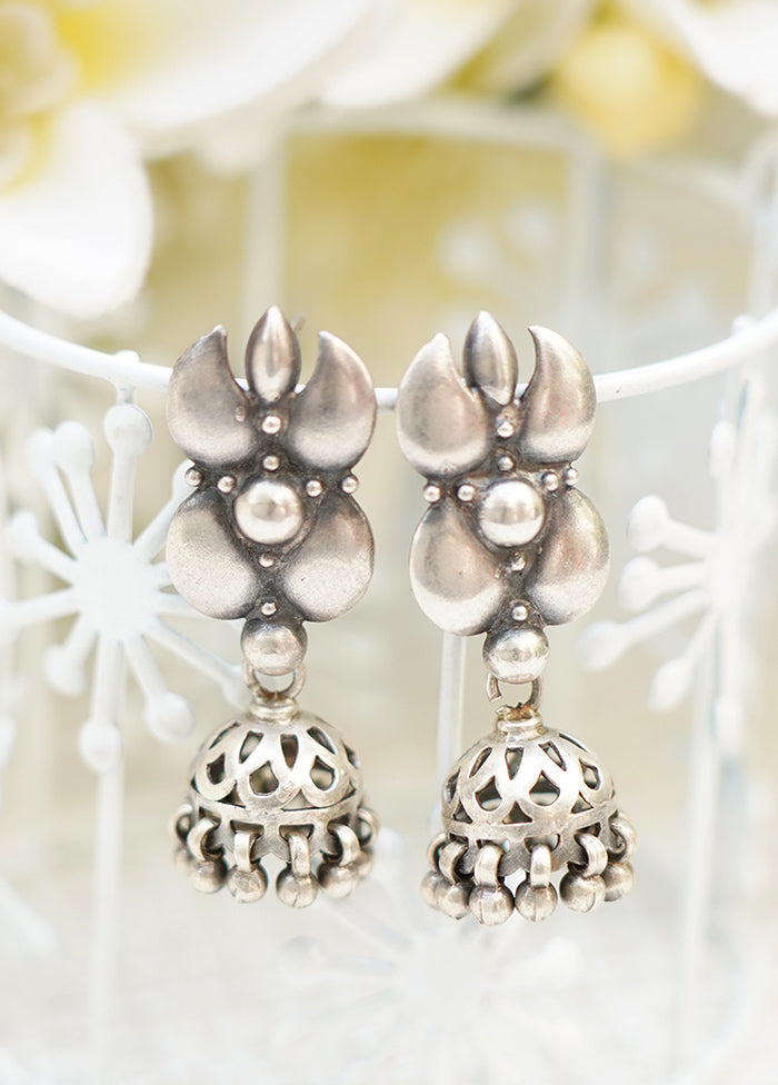 Handcrafted Silver Mini Jhumka - Indian Silk House Agencies