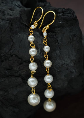 A Stunning Earrings In The Matt Gold Finish With Intricate Handcrafted Detailing - Indian Silk House Agencies