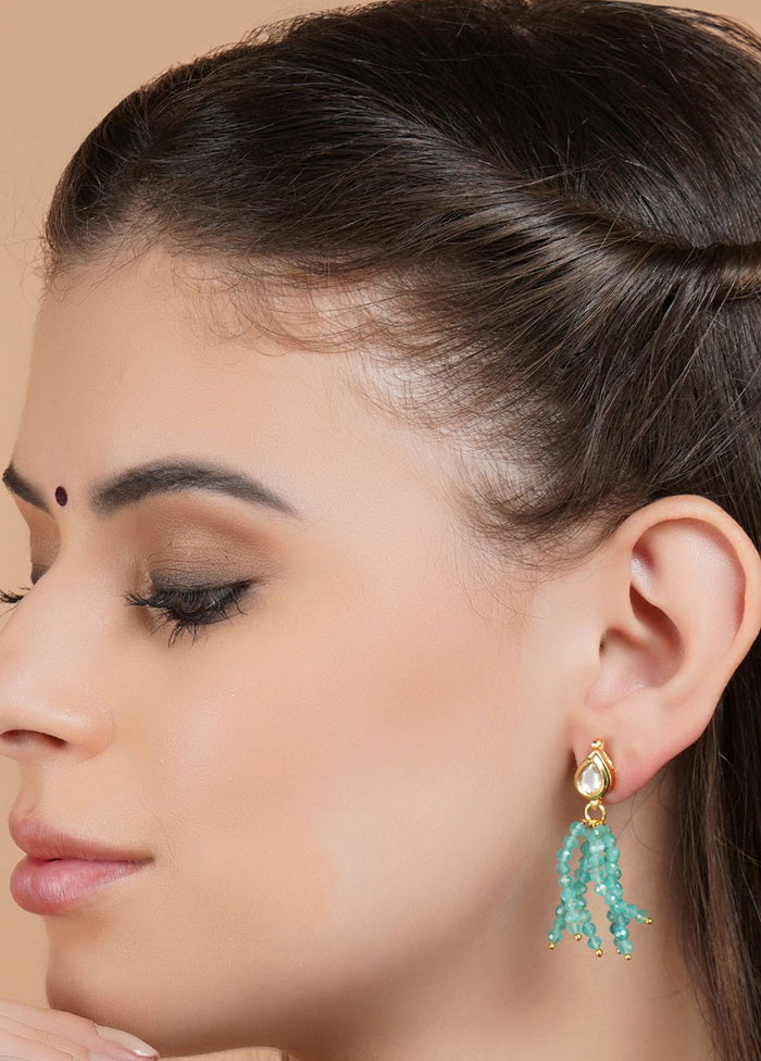 Matte Gold Brass Earrings - Indian Silk House Agencies