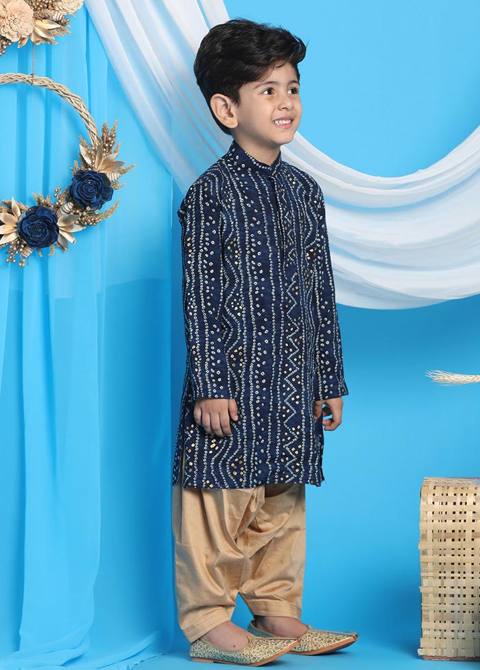 2 Pc Blue Viscose Kurta Pajama Set - Indian Silk House Agencies