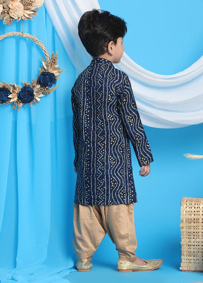 2 Pc Blue Viscose Kurta Pajama Set - Indian Silk House Agencies
