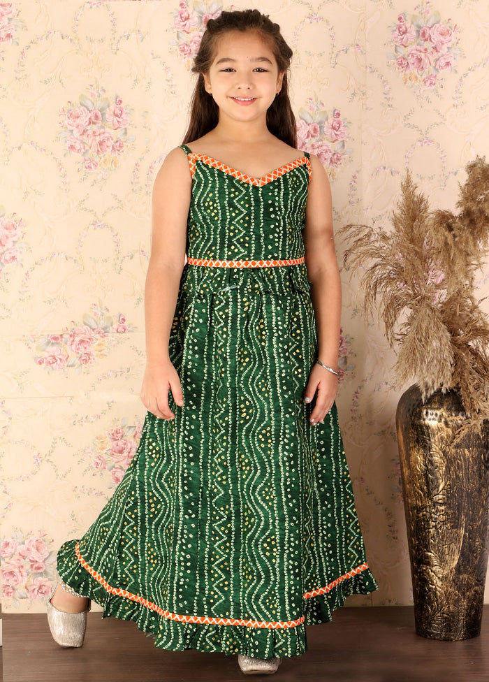 2 Pc Green Rayon Lehenga Set - Indian Silk House Agencies