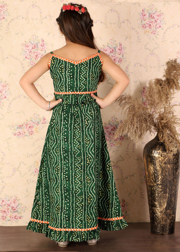 2 Pc Green Rayon Lehenga Set - Indian Silk House Agencies