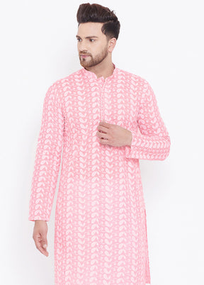 Pink Cotton Printed Kurta VDVAS30062322 - Indian Silk House Agencies