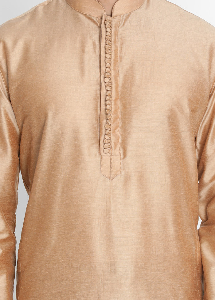 Rose Gold Cotton Printed Kurta VDVAS30062297 - Indian Silk House Agencies