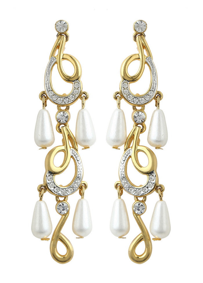 Estelle Pearl Drop Dangler Earrings - Indian Silk House Agencies