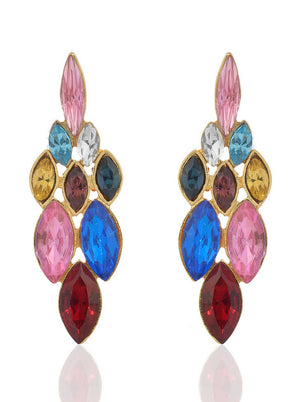 Estelle Colourful Stone Earring - Indian Silk House Agencies