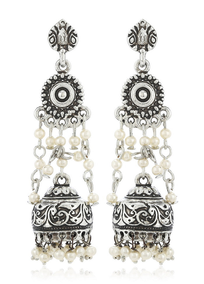 Estelle Pearl Drop Jhumka Earrings - Indian Silk House Agencies