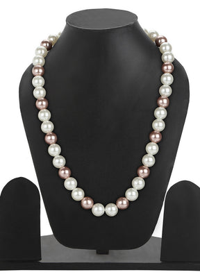 Estelle Handcrafted Single Line Flux Pearl Necklace - Indian Silk House Agencies