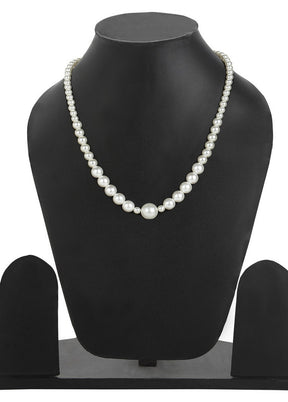 Estelle Handcrafted One Line Flux Pearl Necklace - Indian Silk House Agencies