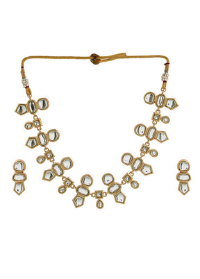 Estelle Estele Fashion Jewellery CZ Diamond Design Necklace Set for Women - Indian Silk House Agencies