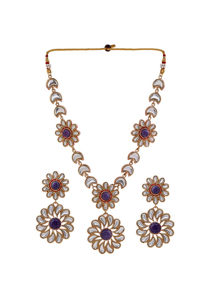 Estelle 24Kt Kundan Traditional Necklace Jewellery Set for Women - Indian Silk House Agencies
