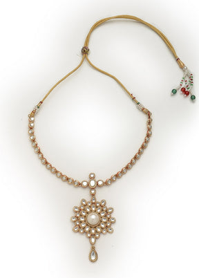 Estelle Antique Gold Plated Kundan Necklace Set - Indian Silk House Agencies