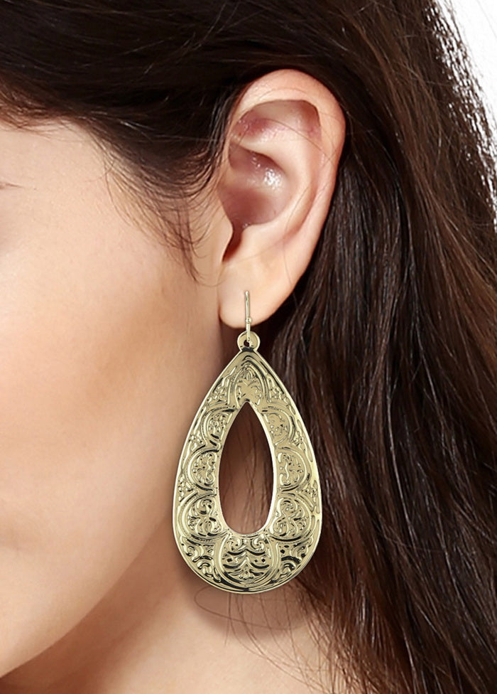 Estelle Gold Plated Drop Earrings - Indian Silk House Agencies