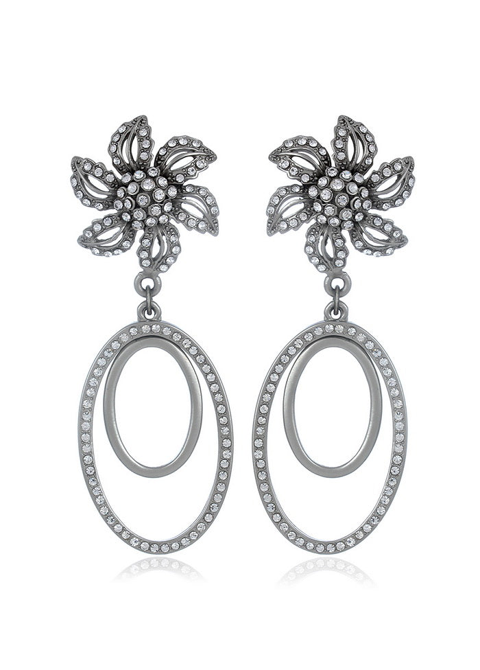 Estelle Diamond Fling Earrings - Indian Silk House Agencies