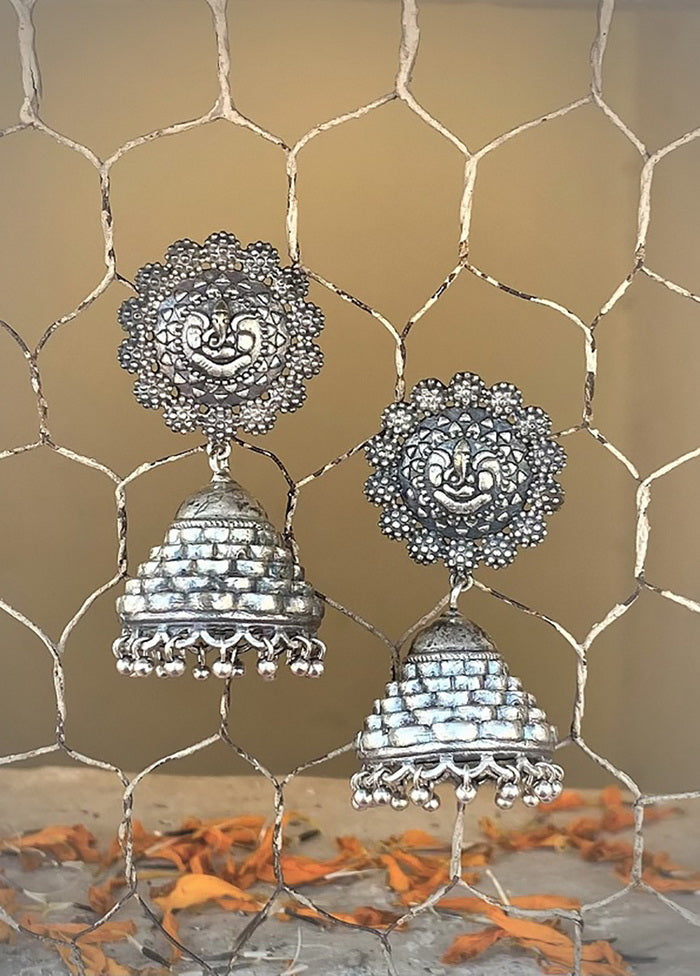 Tribal Silver Tone Jhumka - Indian Silk House Agencies