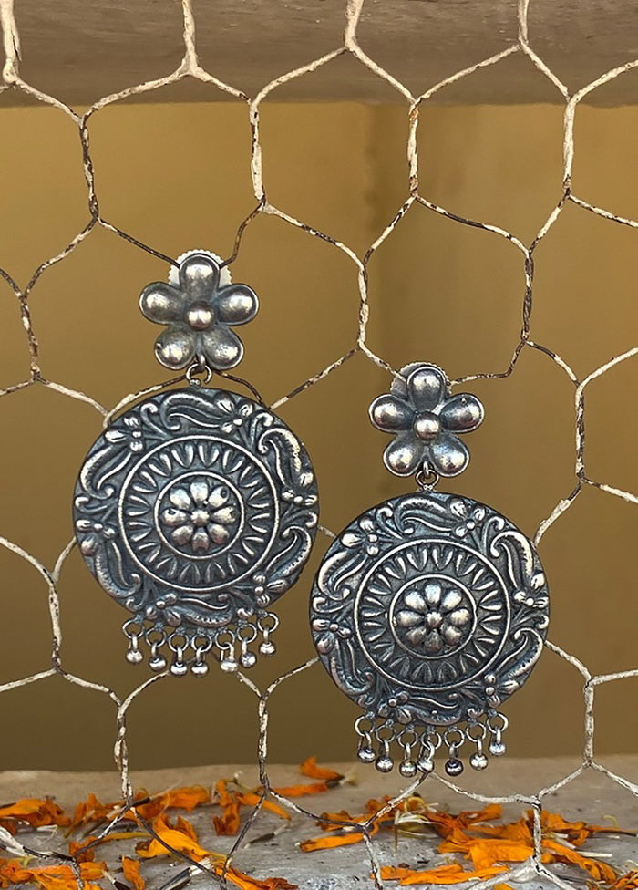 Tribal Silve Tone Drop Earrings - Indian Silk House Agencies