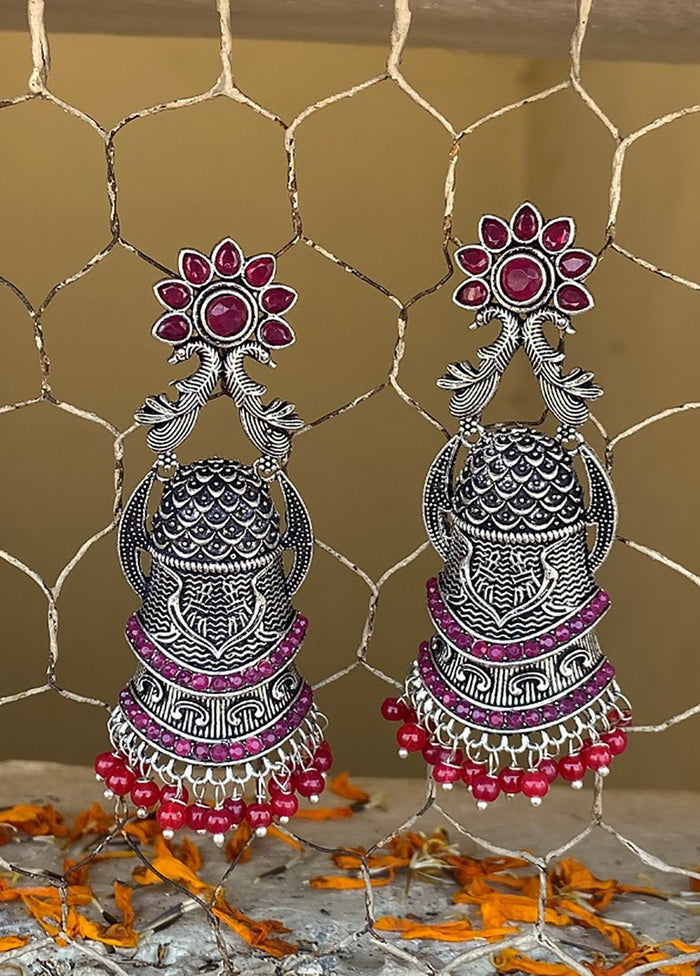 Tribal Silver Tone Jhumka - Indian Silk House Agencies