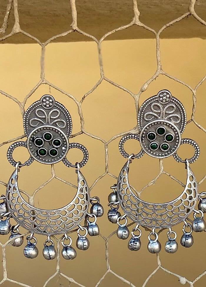 Tribal Silve Tone Drop Earrings - Indian Silk House Agencies