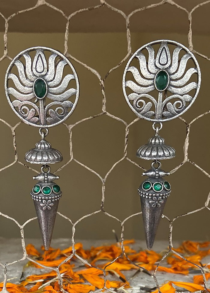 Tribal Silve Tone Drop Earrings - Indian Silk House Agencies