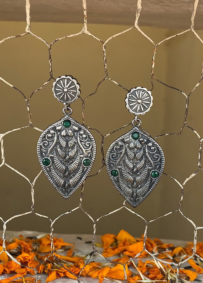Tribal Silve Tone Drop Earrings - Indian Silk House Agencies