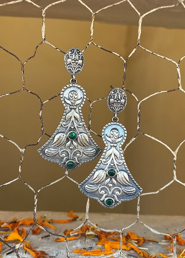 Tribal Silve Tone Drop Earrings - Indian Silk House Agencies