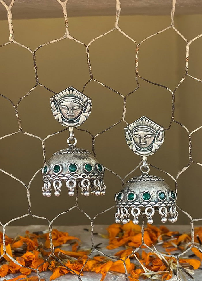 Tribal Silver Tone Jhumka - Indian Silk House Agencies