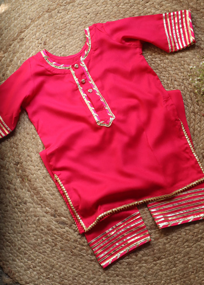 Pink Patiala Suit For Little Girls - Indian Silk House Agencies