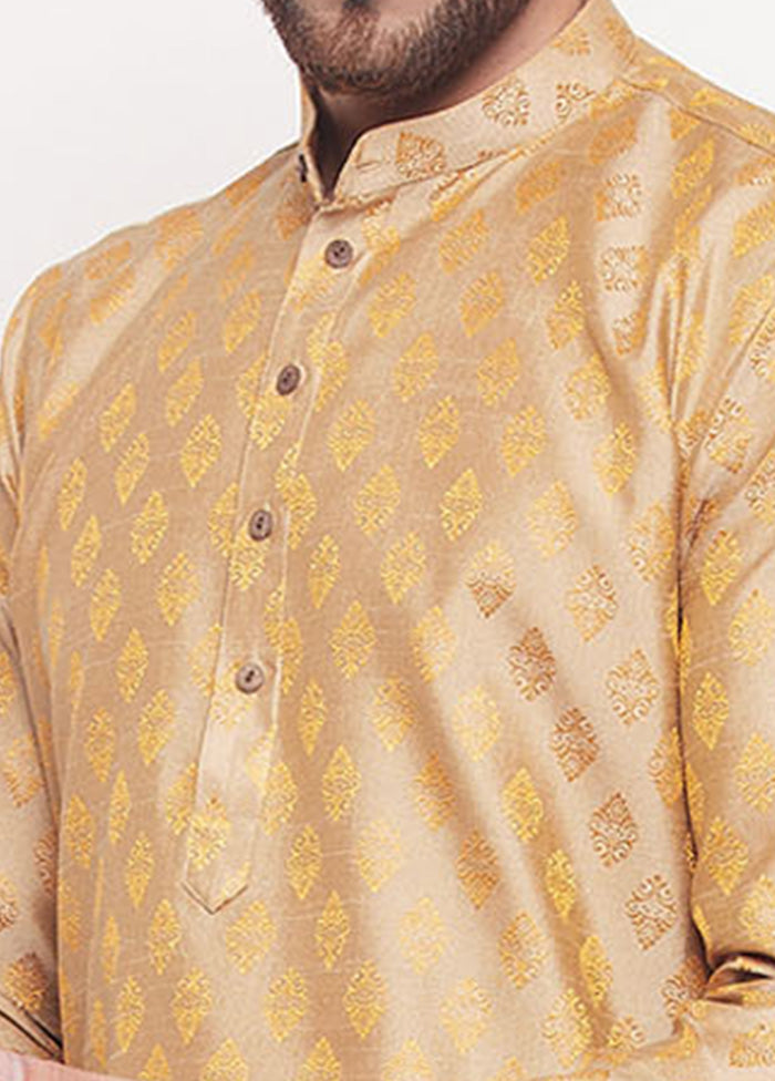 Beige Readymade Silk Kurta VDVAS15062206 - Indian Silk House Agencies
