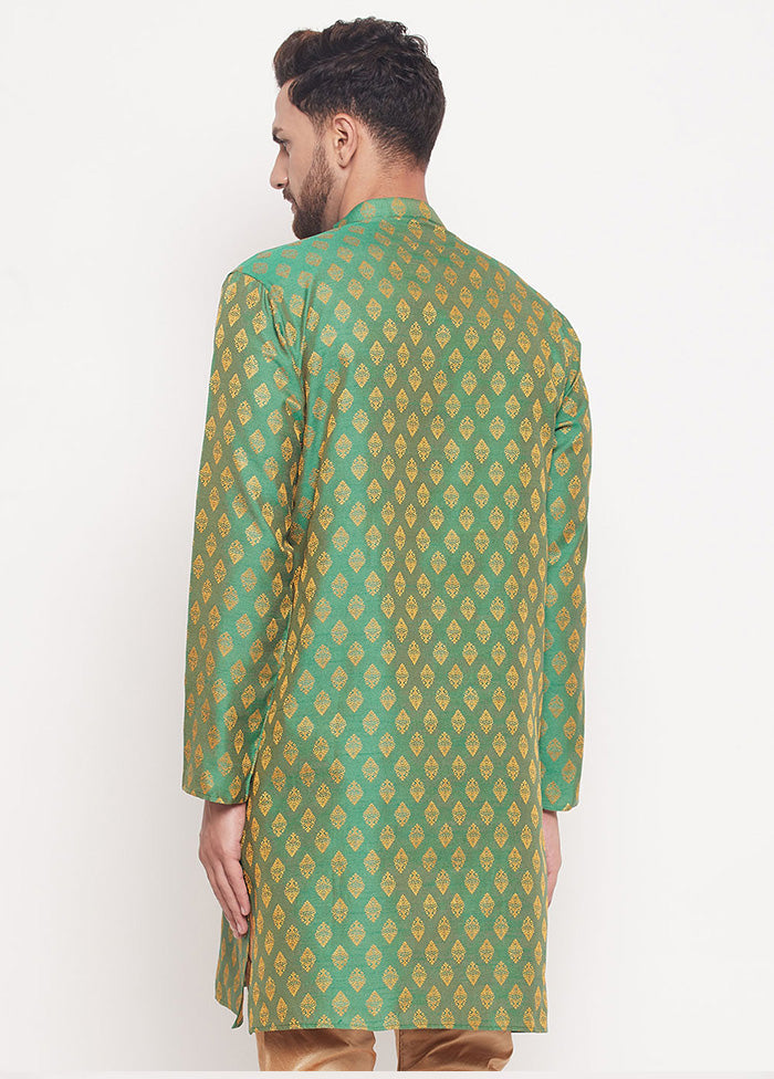 Green Readymade Silk Kurta VDVAS15062207 - Indian Silk House Agencies